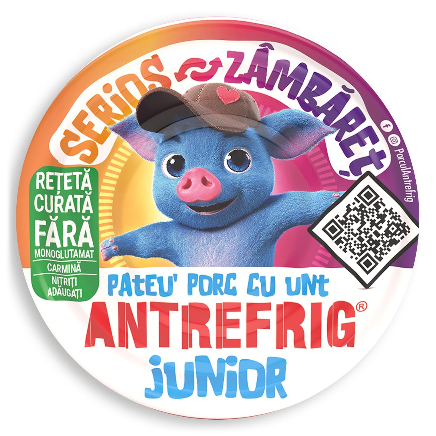 Pate de porc Junior, cu unt Antrefrig 100g
