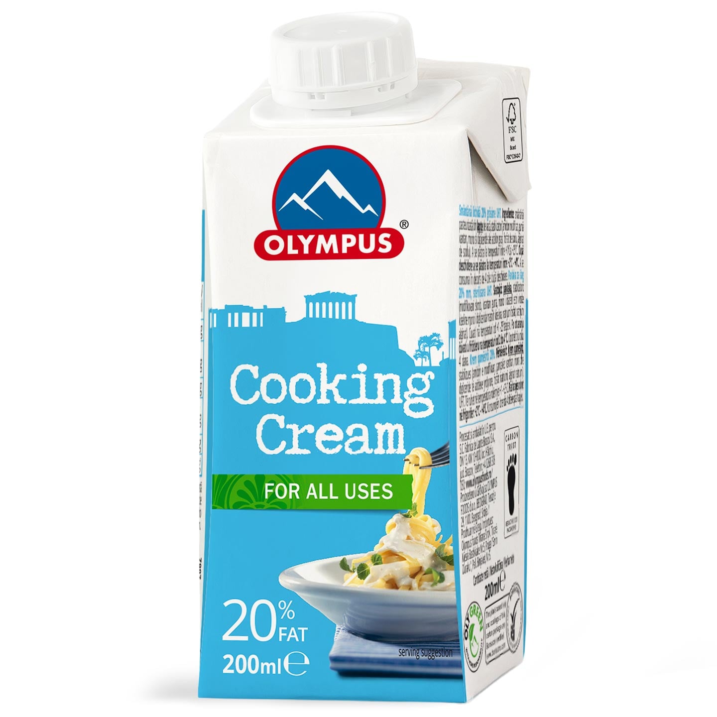 Smântână de gătit 20% grăsime Olympus 200ml