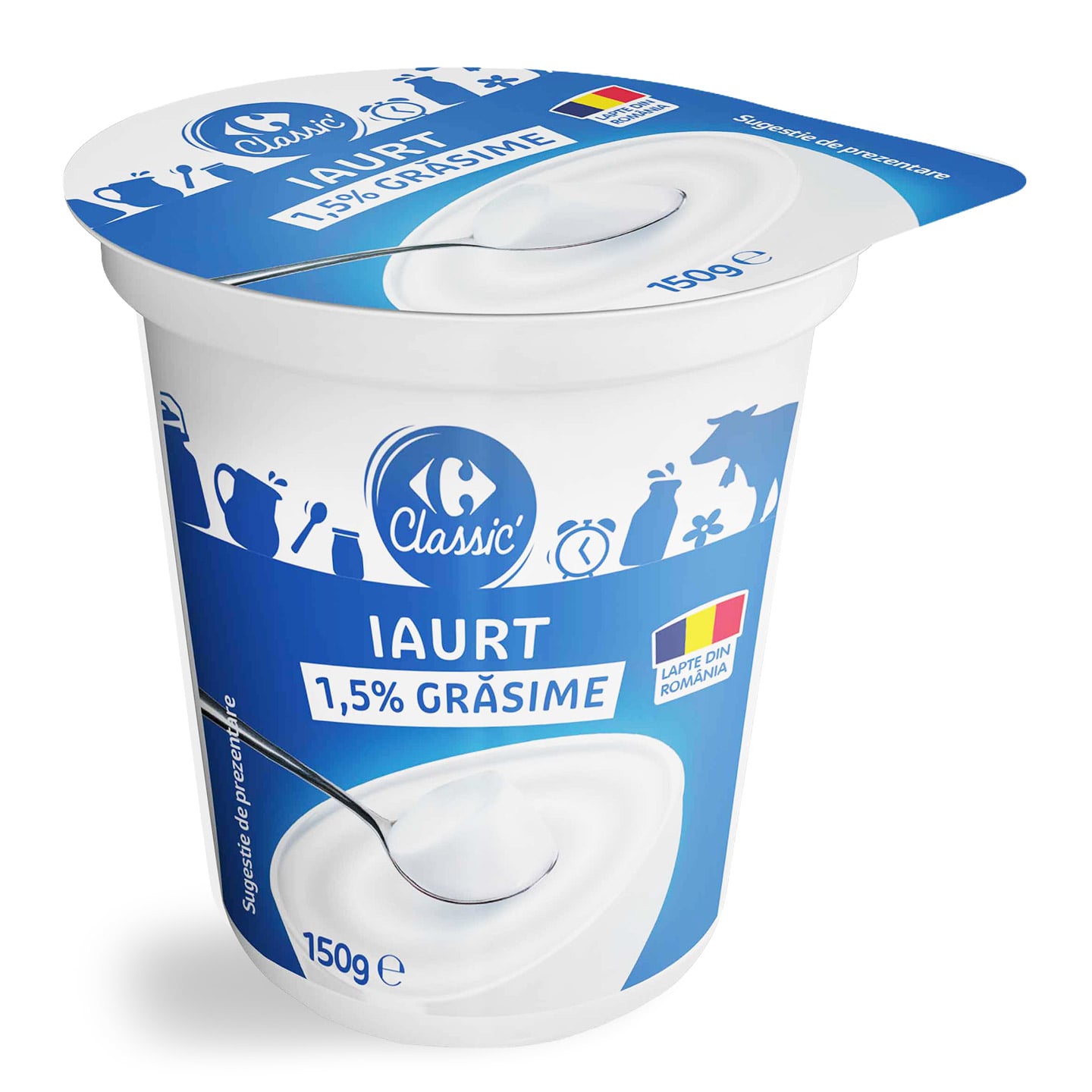 Iaurt 1.5% grăsime Carrefour Classic 150g