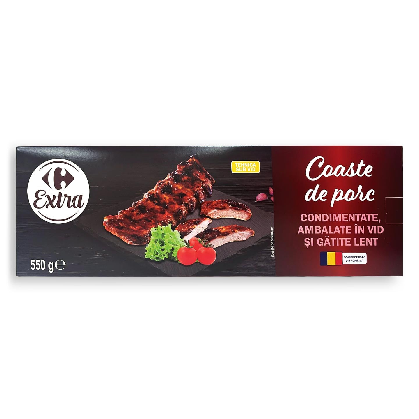 Coaste de porc gătite lent Carrefour Extra 550g
