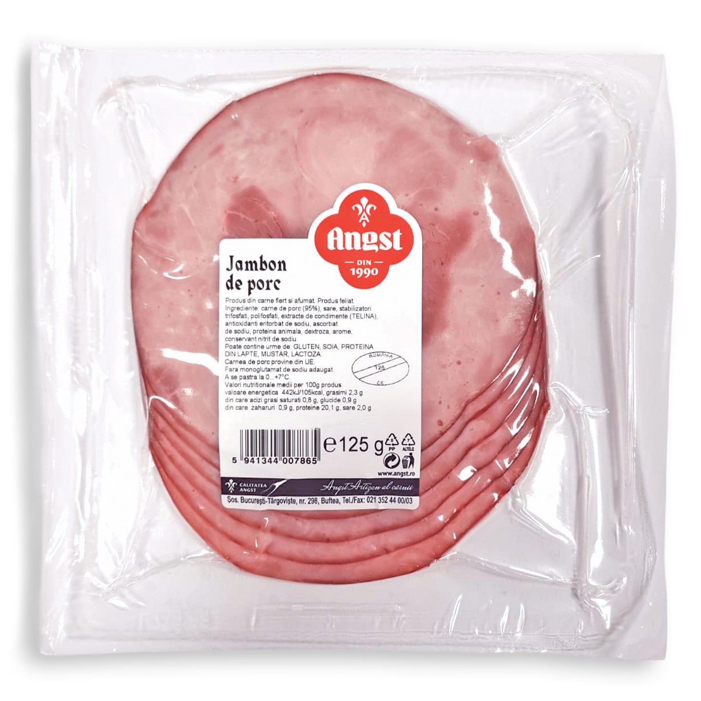 Jambon de porc Angst 125g