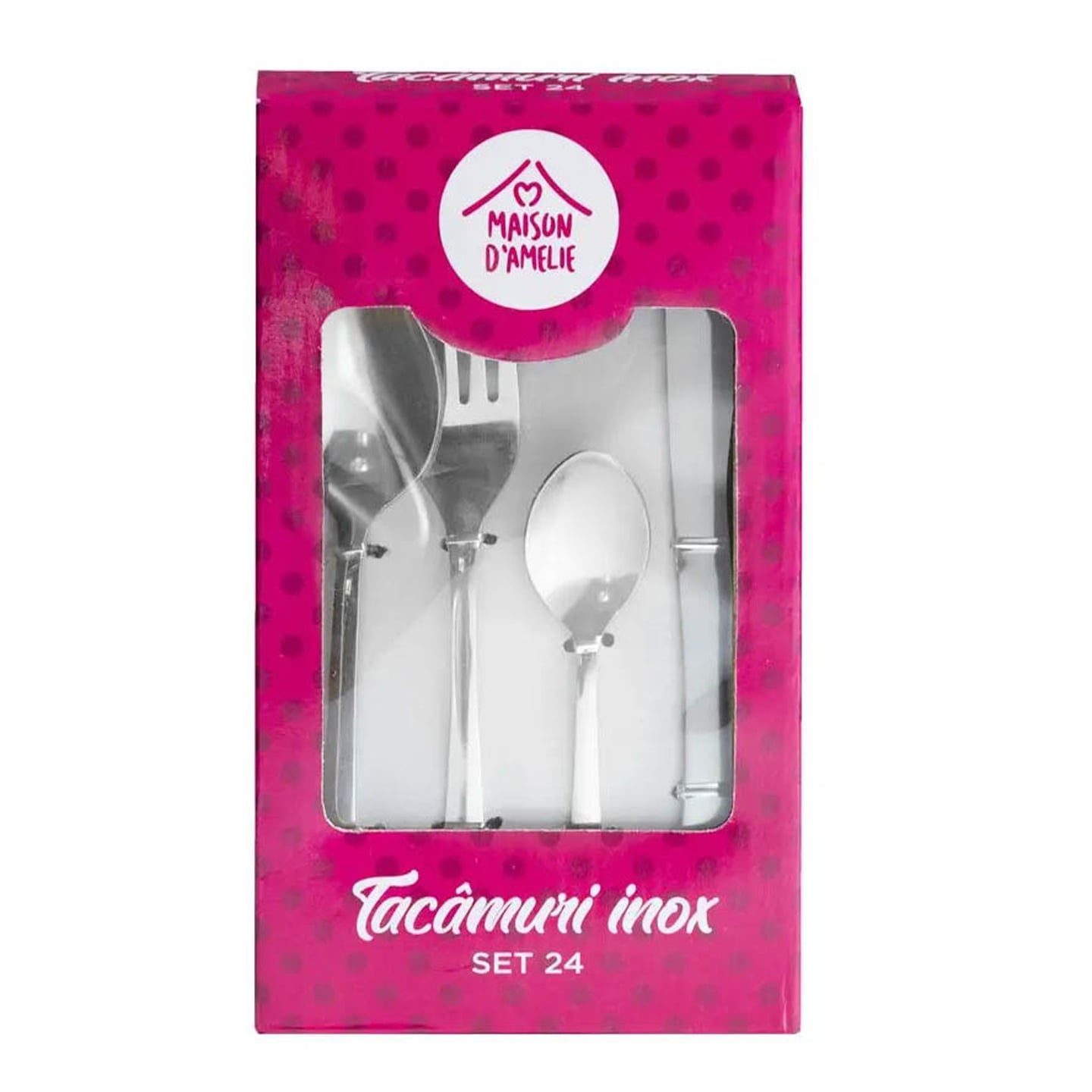 Set x 24 tacâmuri din oțel inoxidabil