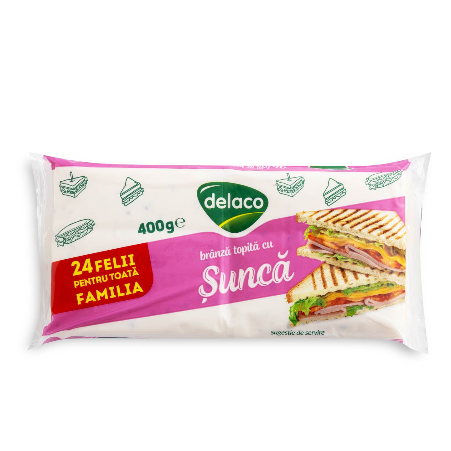 Brânză topită felii Delaco 400g