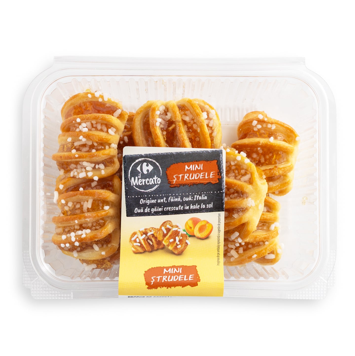 Mini ștrudele cu caise Carrefour 200g 