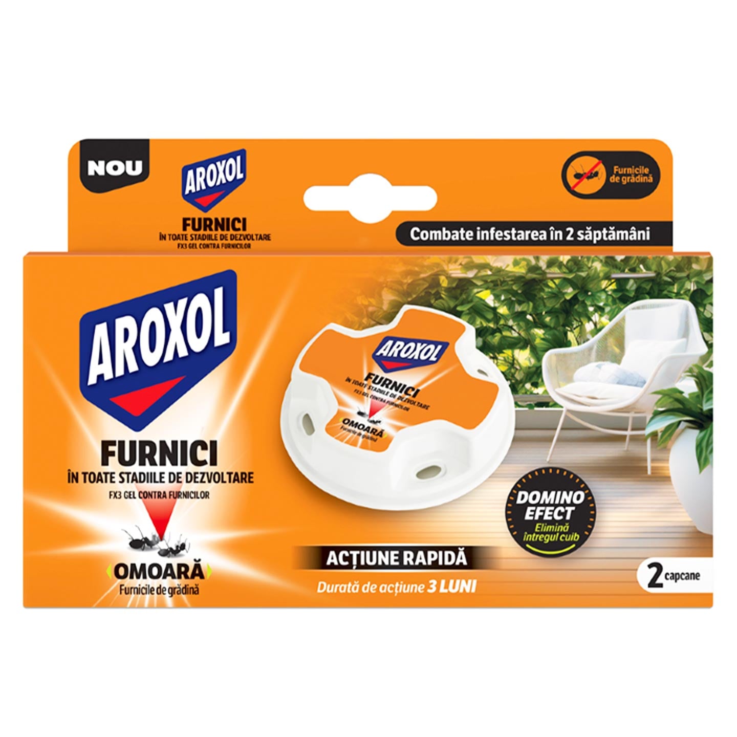 Gel contra furnicilor FX3 Aroxol , capcane, 2 bucăți