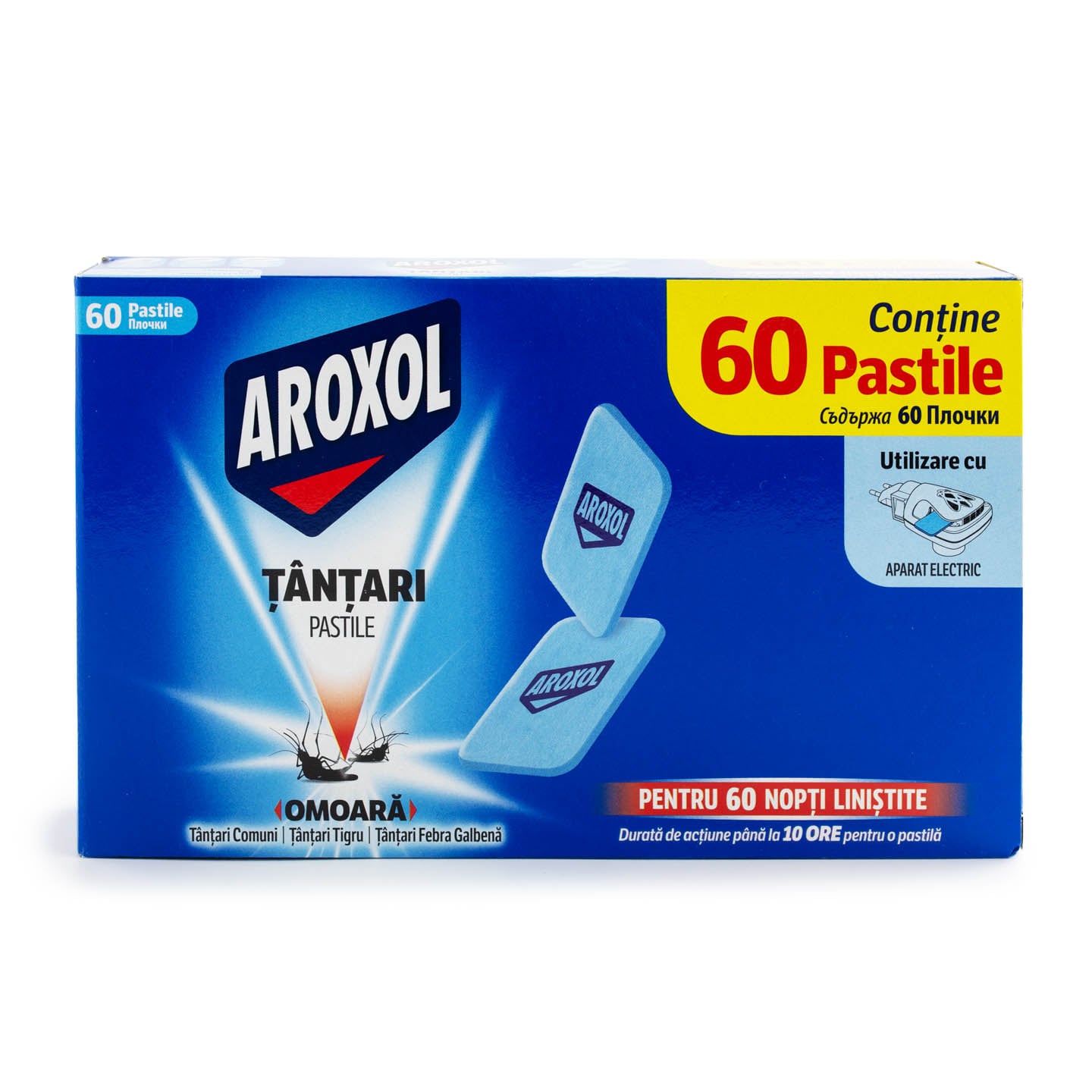 Pastile împotriva tânțarilor, Aroxol, 60 buc.