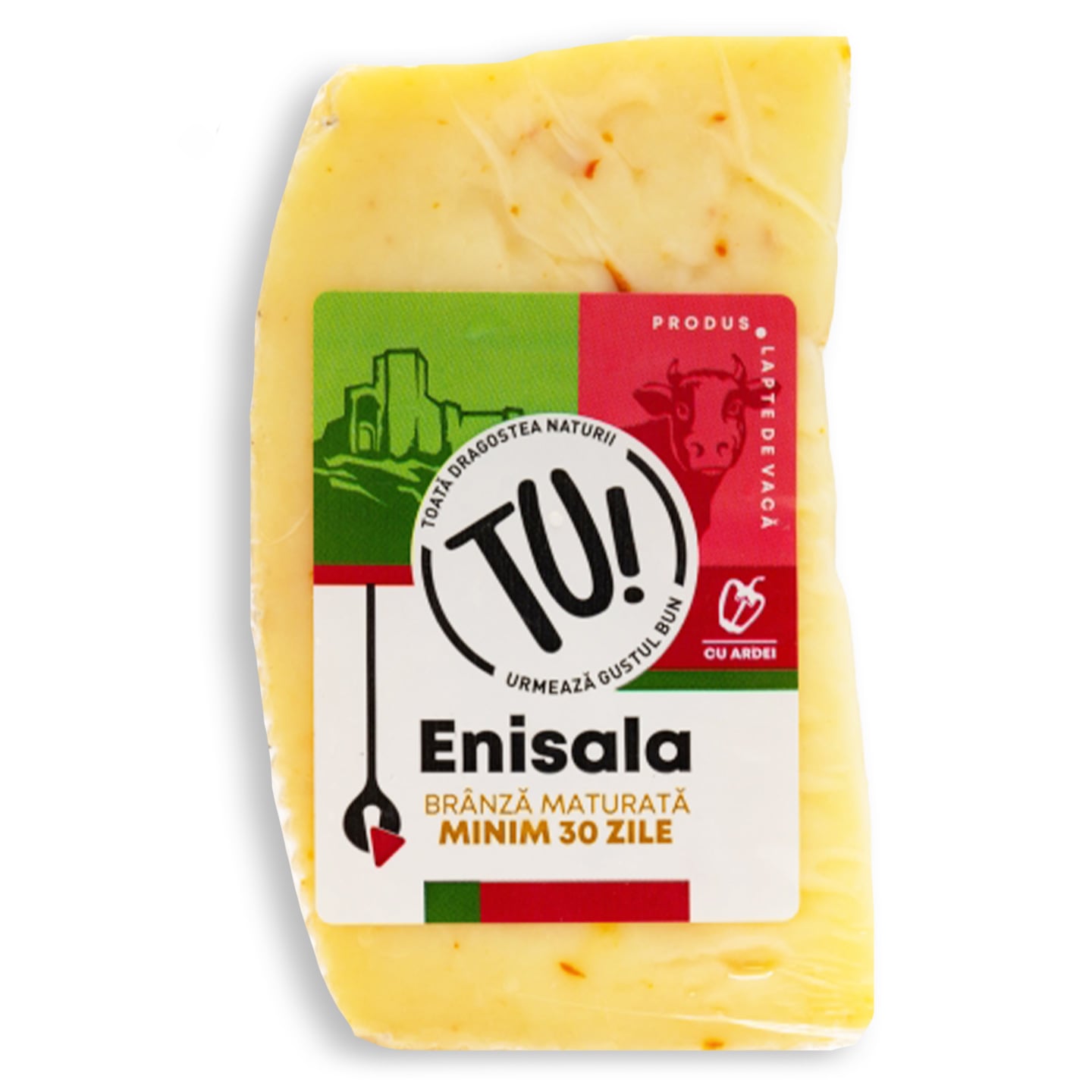 Brânză maturată cu ardei Enisala per 100g
