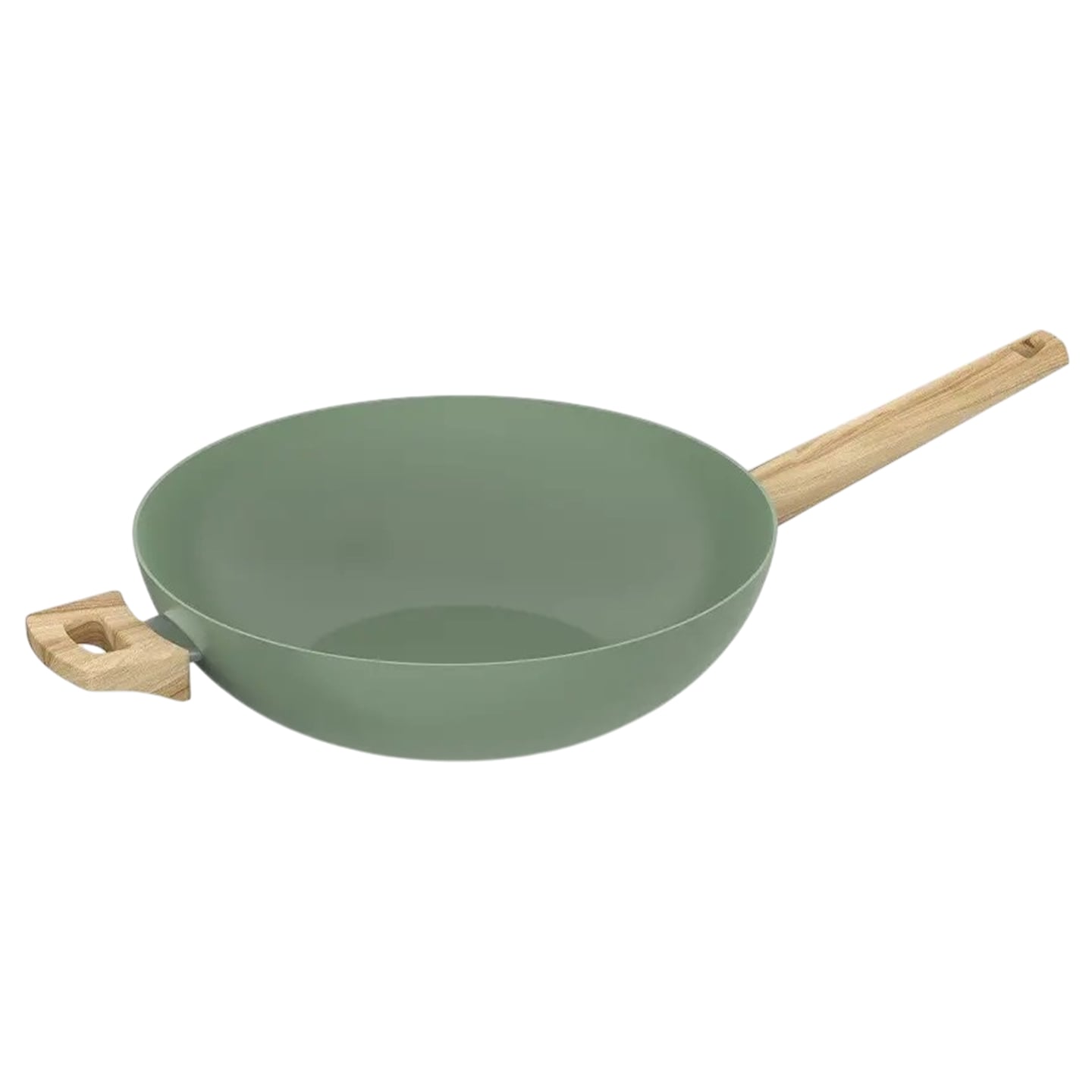 Wok Carrefour Home, ceramică, 30x8.5 cm, verde