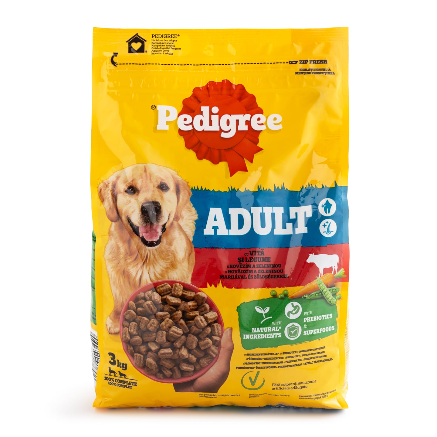Hrană uscată pentru câini adulți Pedigree 3kg 