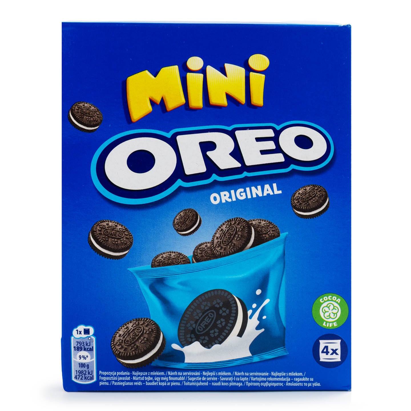  Biscuiți cu cacao și cremă cu aromă de vanilie Oreo Mini 160g