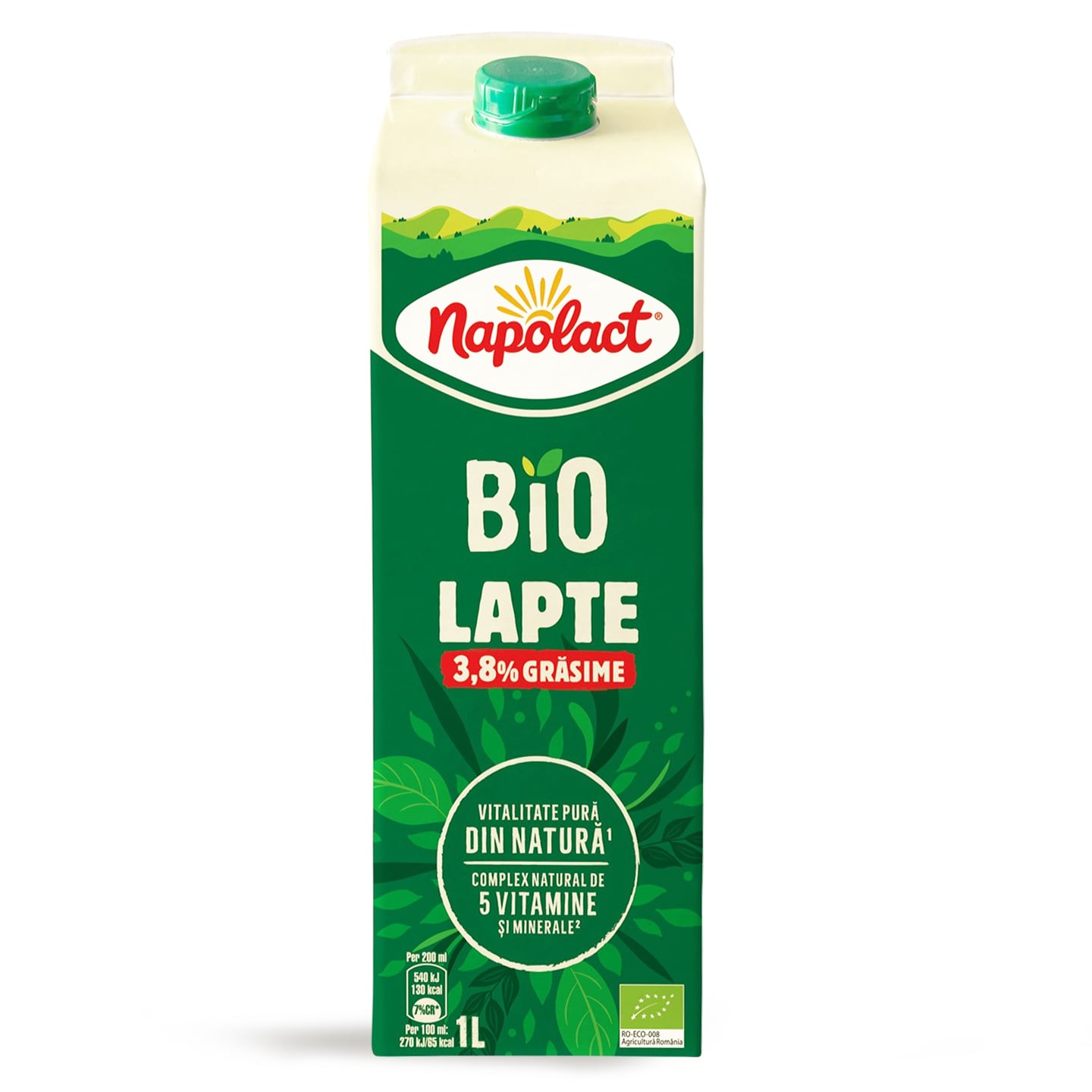 Lapte Bio 3.8% grăsime Napolact 1L 