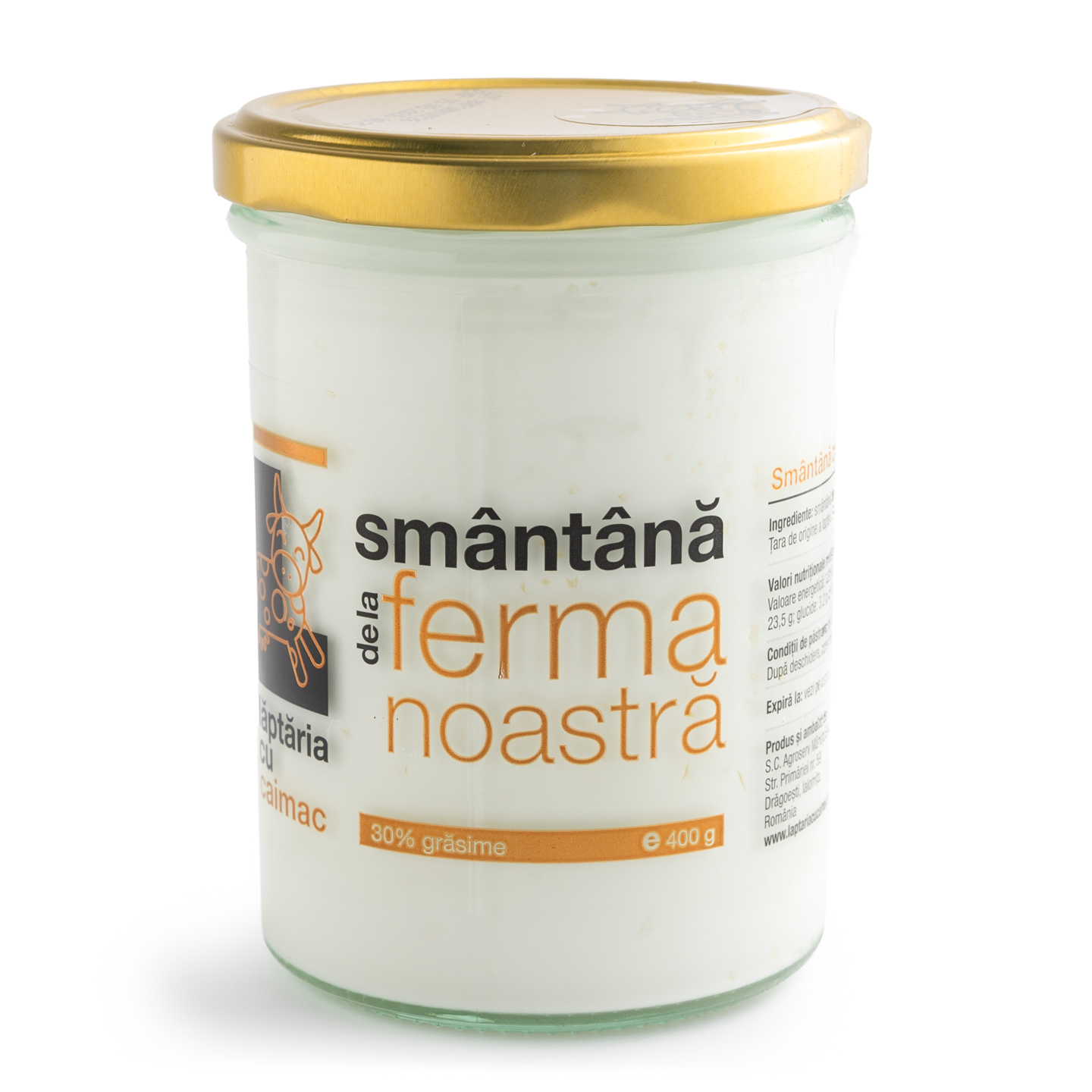 Smântână de la Ferma Noastra 30% grăsime Lăptăria Cu Caimac 400g 