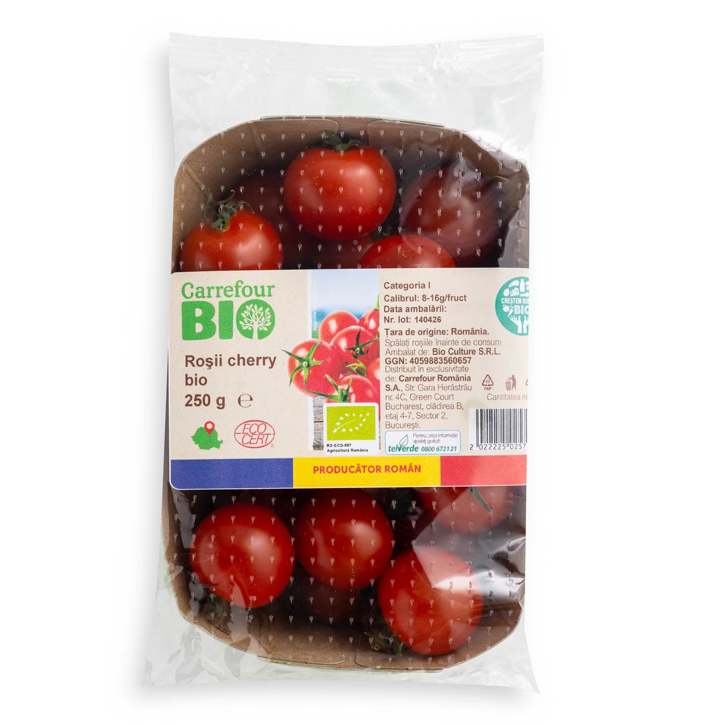Roșii cherry Bio 250g, per caserolă, calitatea I