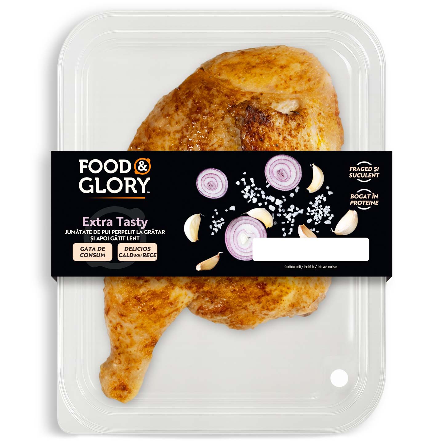 Jumătate de pui cu usturoi Food&Glory 500g
