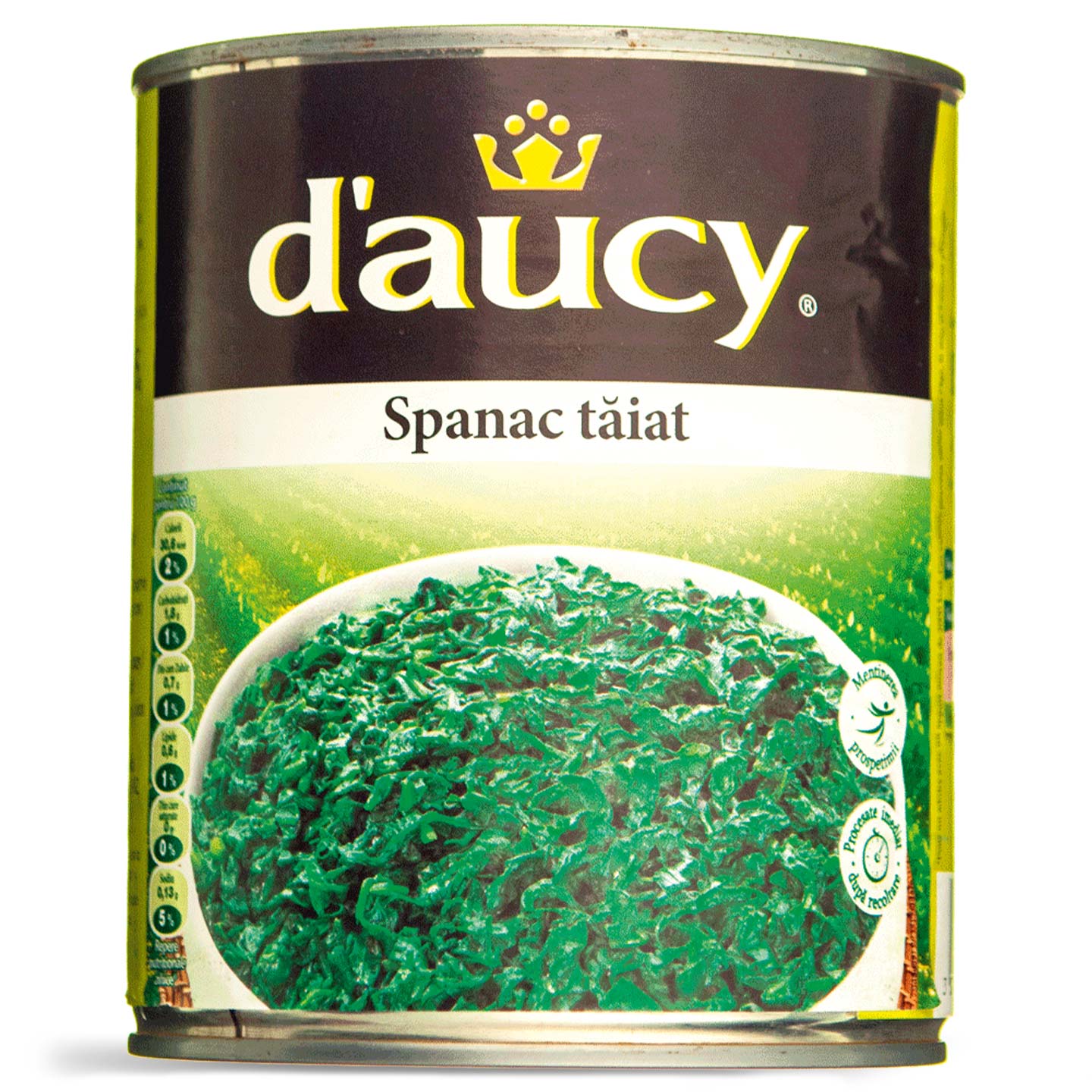 Spanac tăiat 795g D'aucy