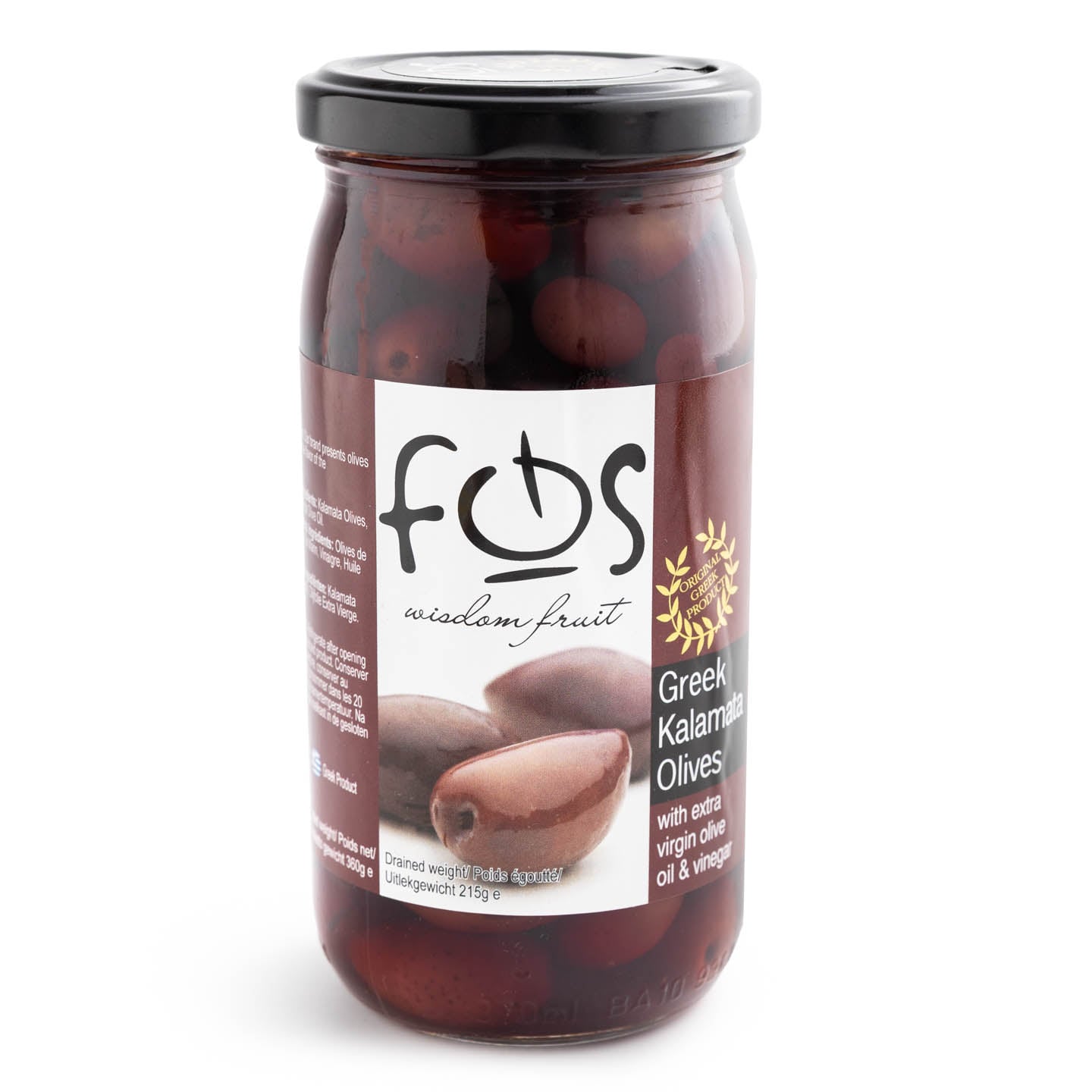 Măsline kalamata întregi în saramură Fos 360g