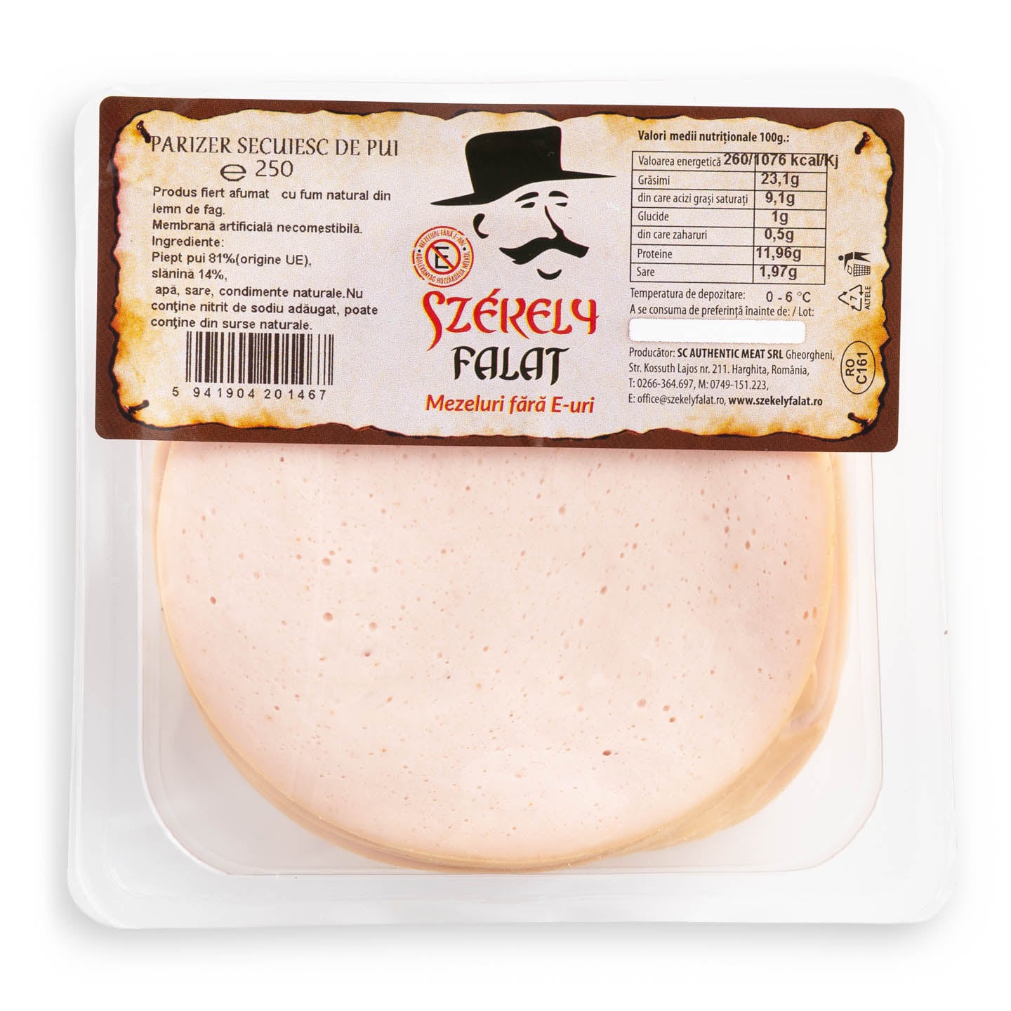 Parizer de pui Szekely 250g 