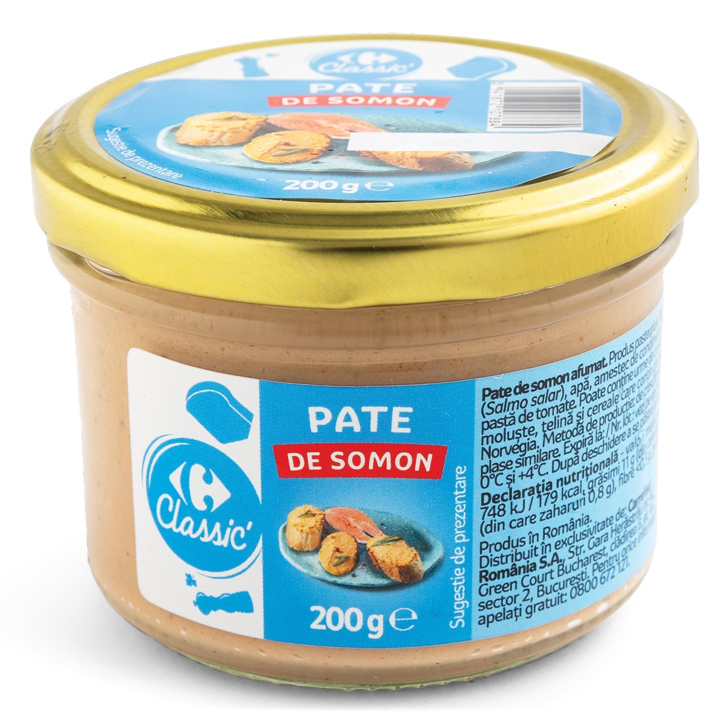 Pate de somon afumat Carrefour Classic 200g