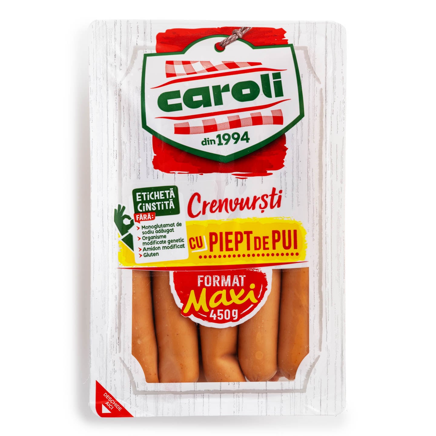Crenvurști cu piept de pui Caroli 450g