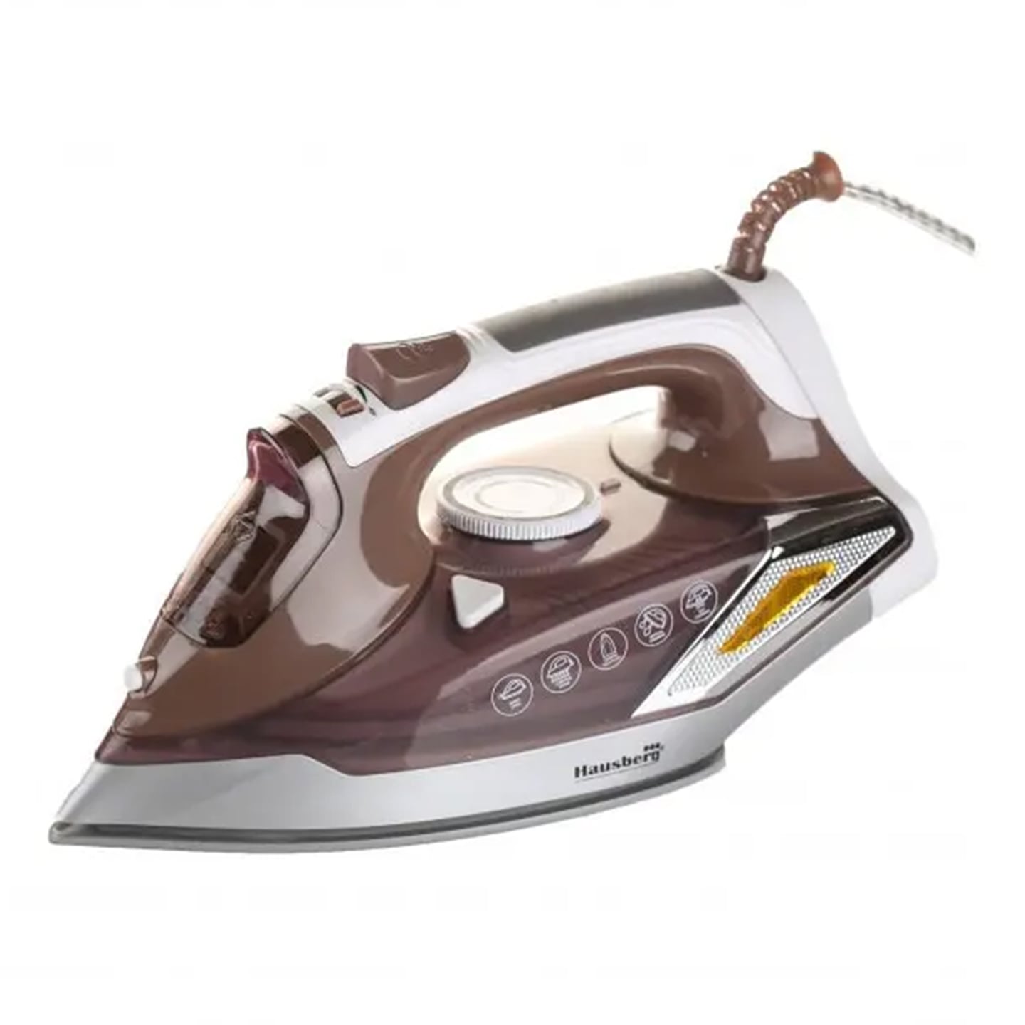 Fier de călcat Hausberg HB-7880MR, 0.4 litri, 2300 W, alb / maro