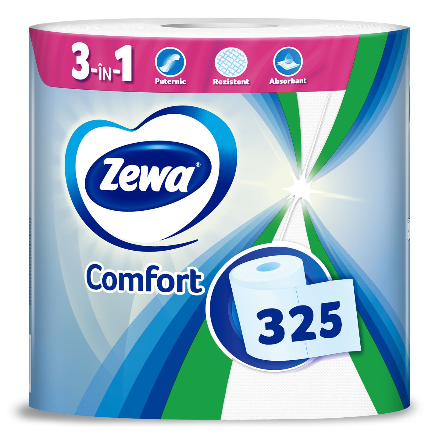 Prosop de hârtie Comfort Jumbo Zewa 2 straturi 325sh 