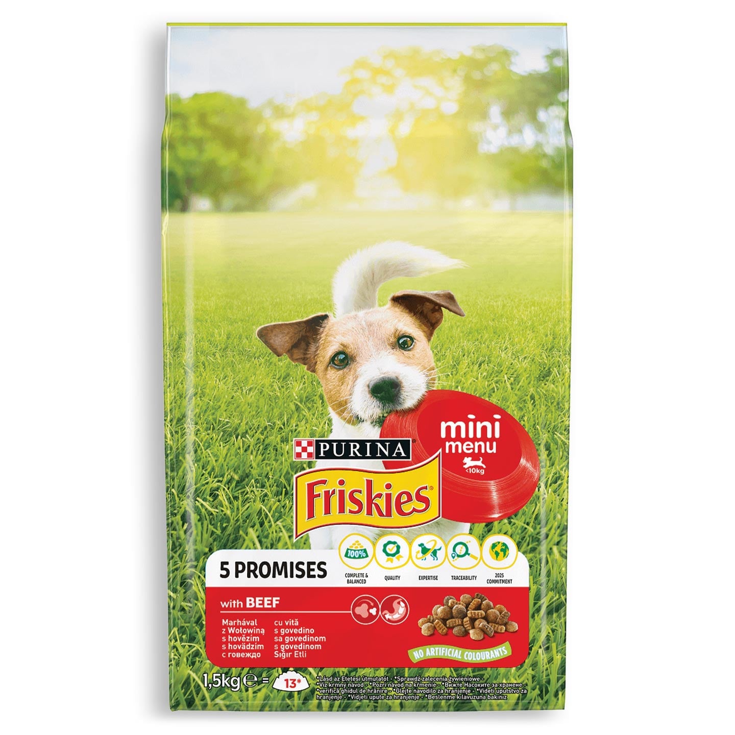 Hrană uscată pentru câini adulți Purina Friskies 1.5 kg