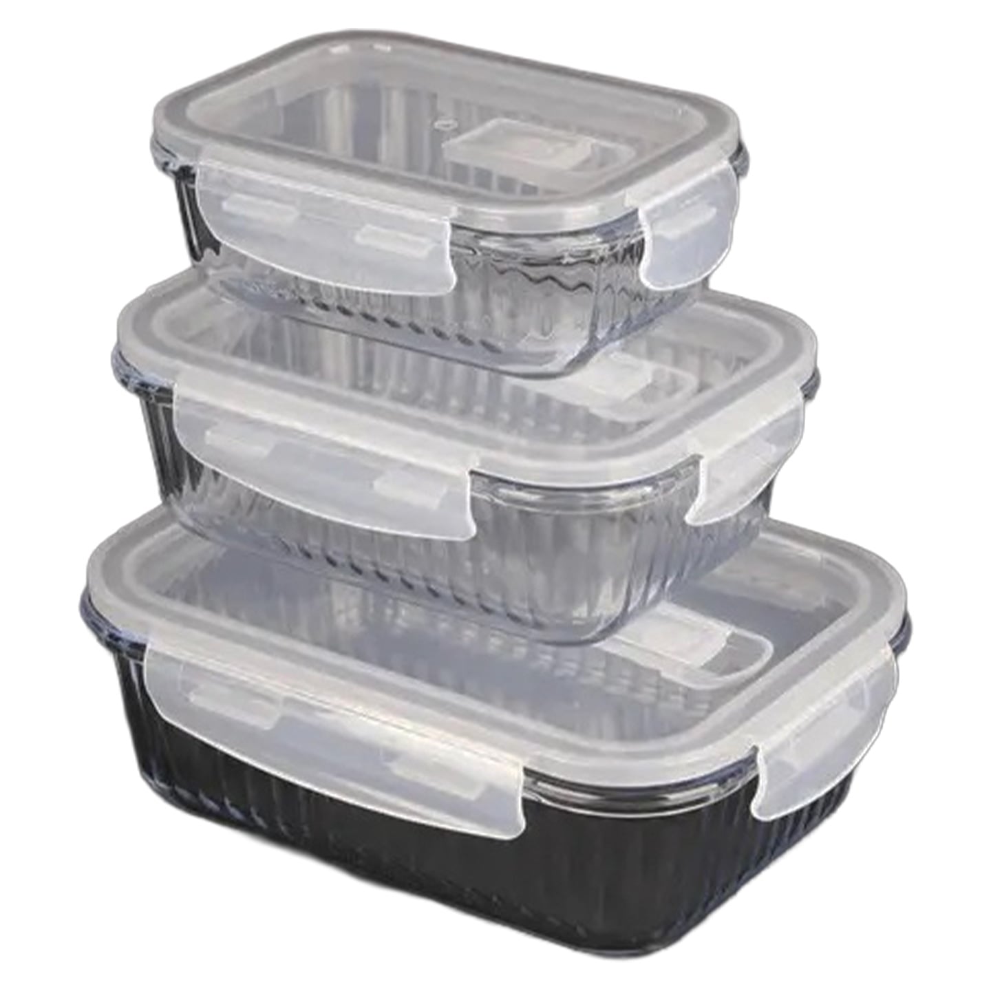 Set x 3 caserole sticlă, 380/640/1040ml