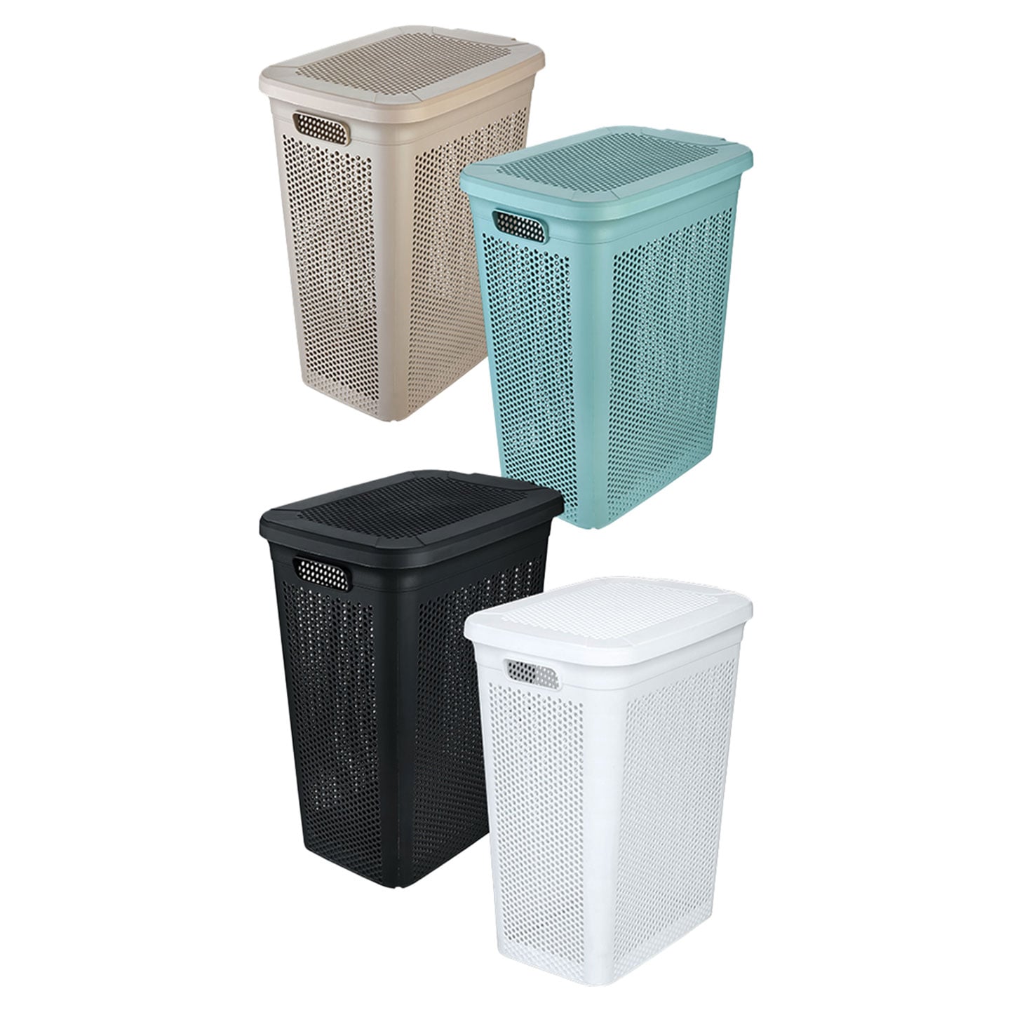 Coș pentru rufe cu capac, Slim, Heinner, 38L