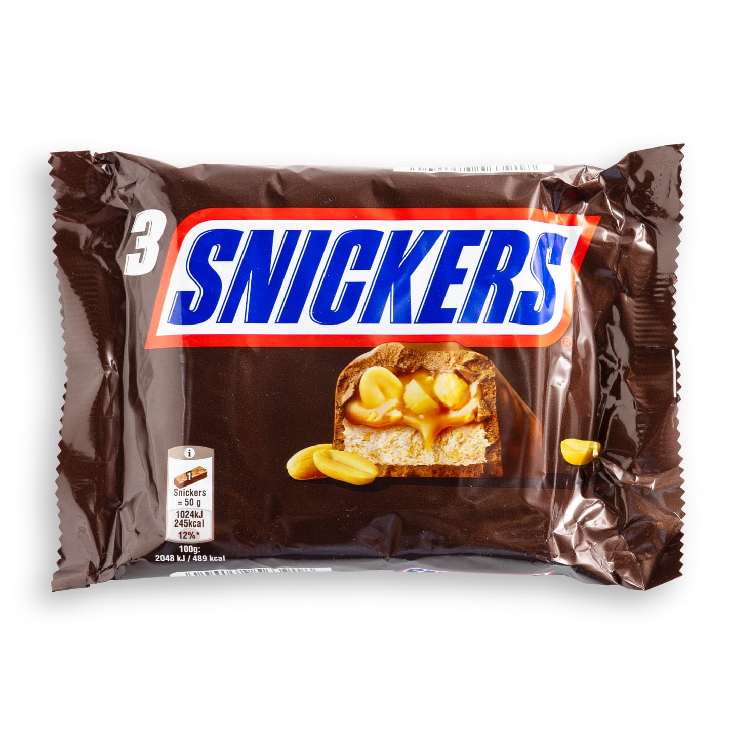 Baton cu ciocolată 3x50g Snickers 