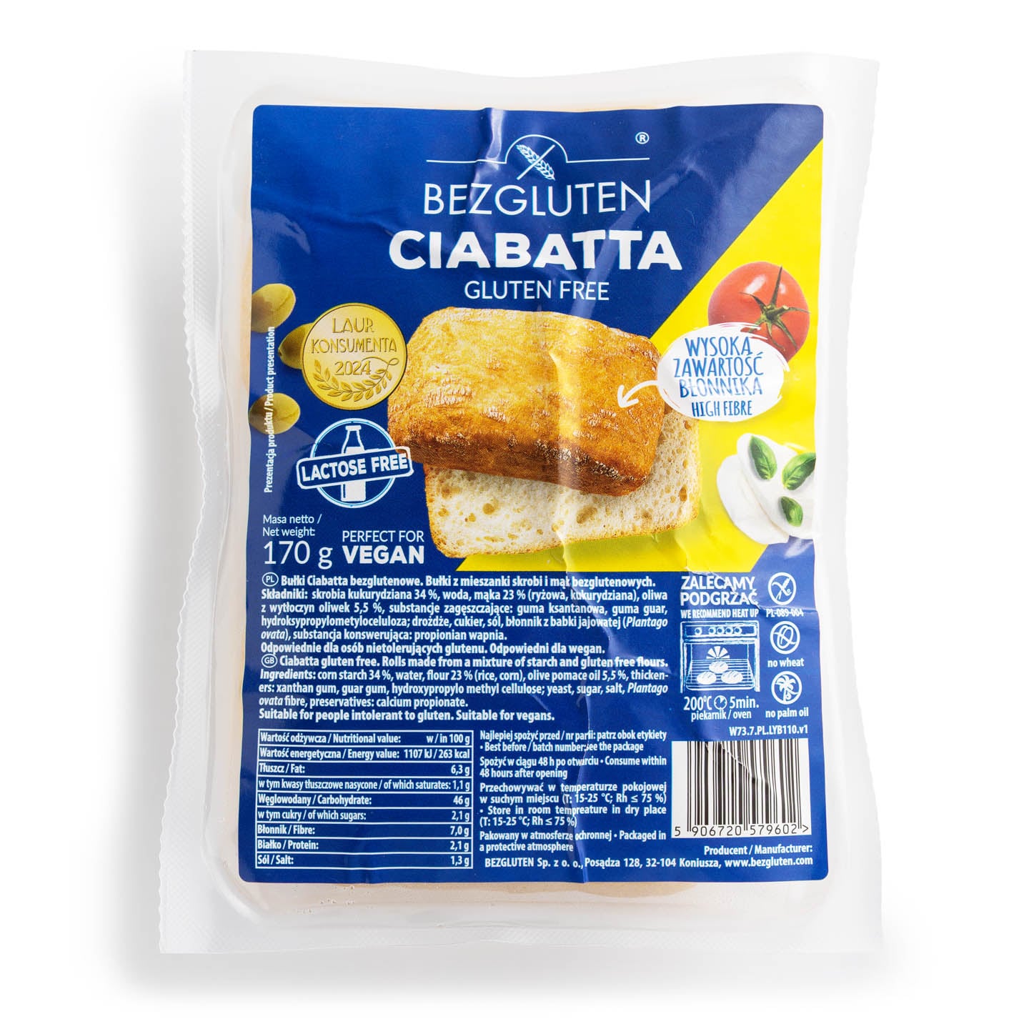 Rulouri ciabatta Bezgluten 170g 