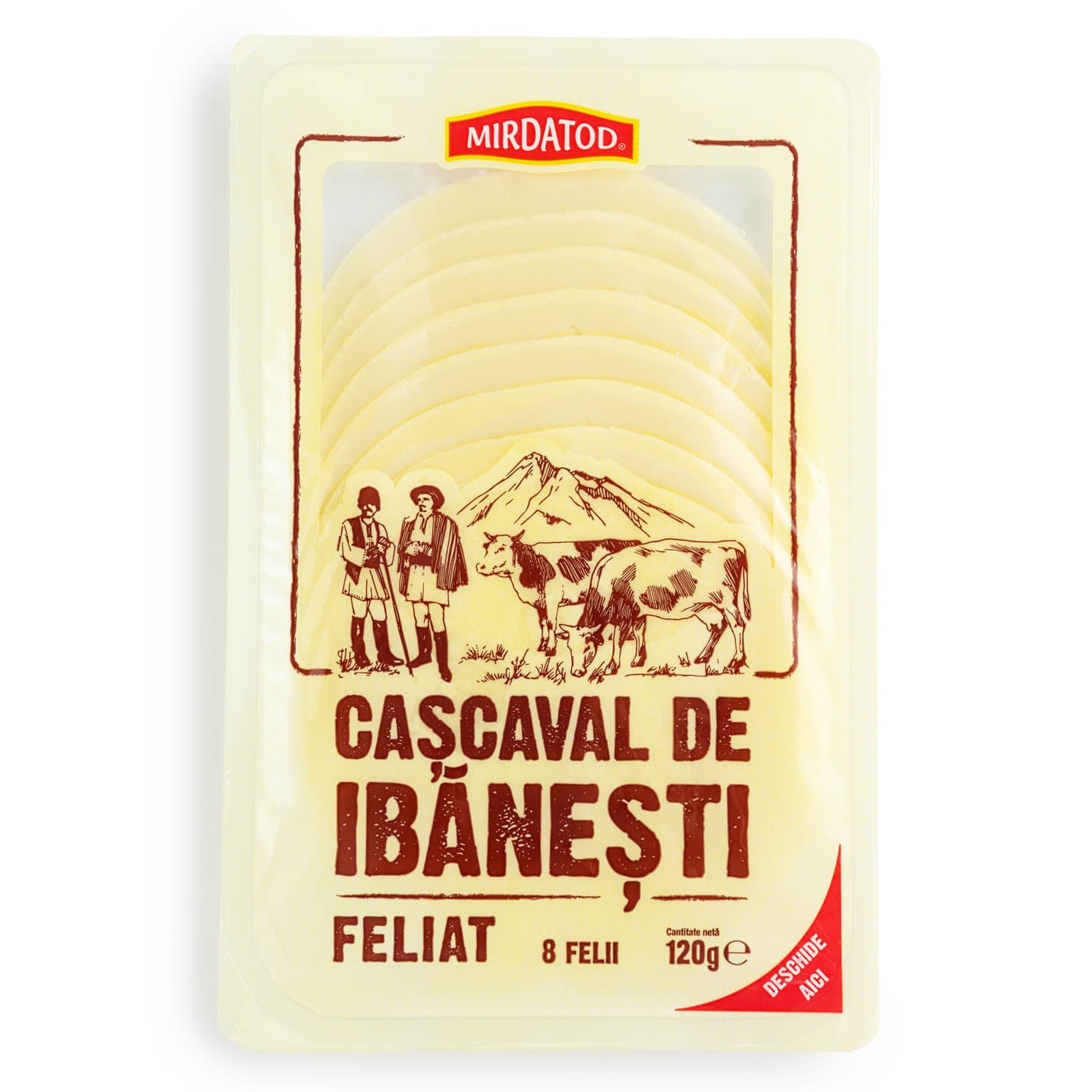 Cașcaval felii De Ibănești 120g