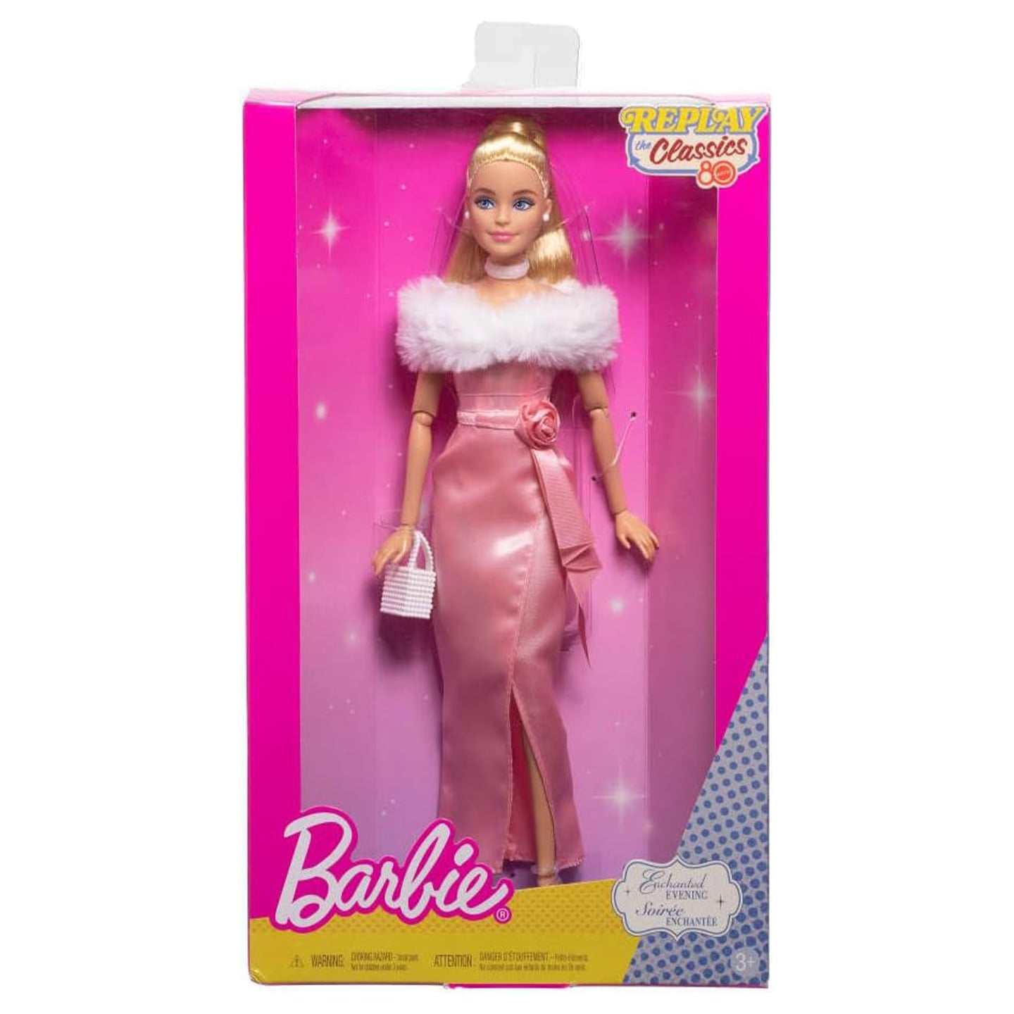 Păpușă Barbie Replay the Classics Mattel 80th Anniversary Enchanted Evening, multicolor