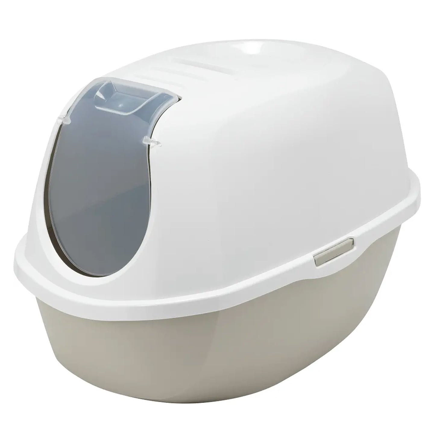 Litiera Moderna Smart Cat, 54.5x39.1x40.3 cm, gri deschis/alb