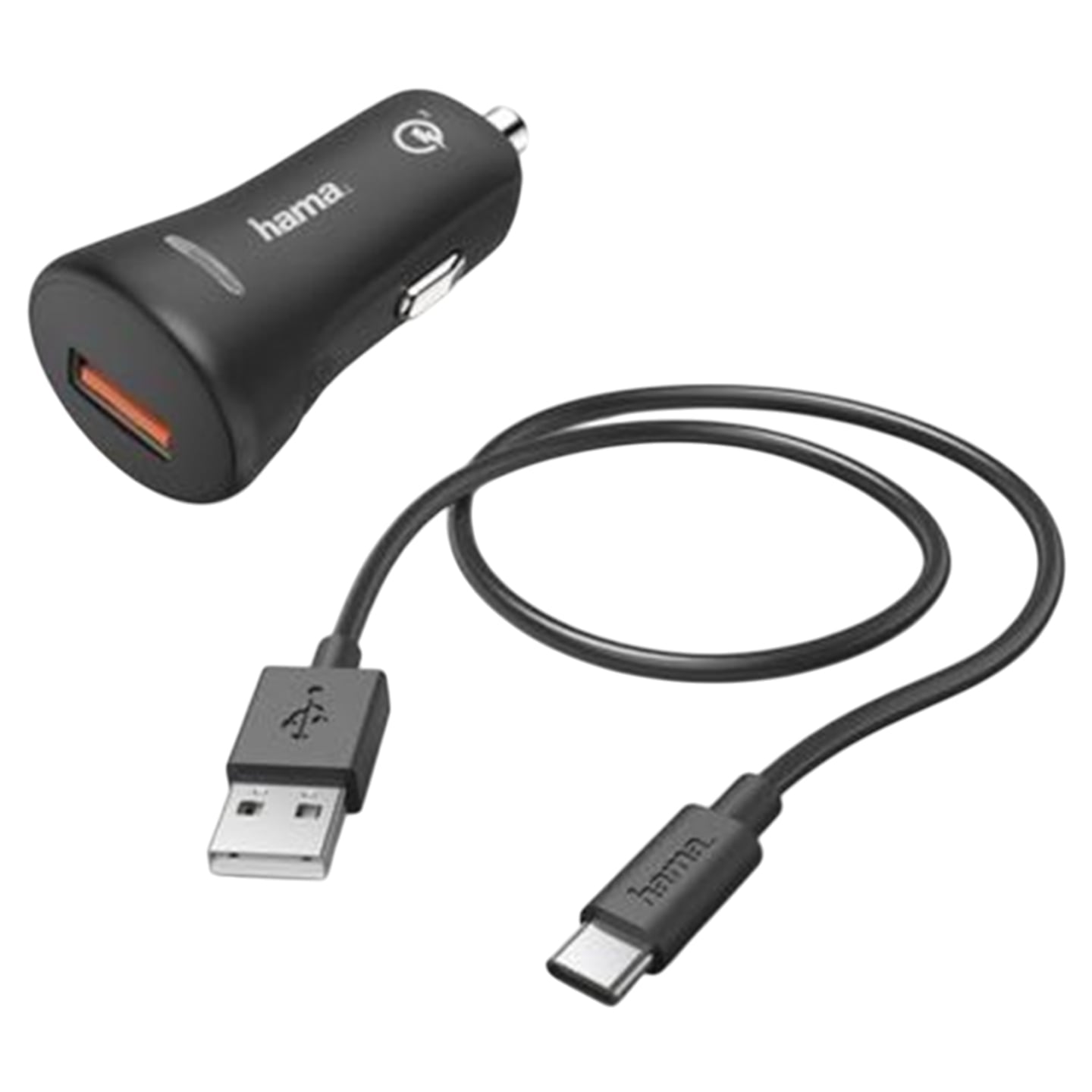 Încărcător auto Hama, USB Type-C, QC 3.0, 3 A, negru