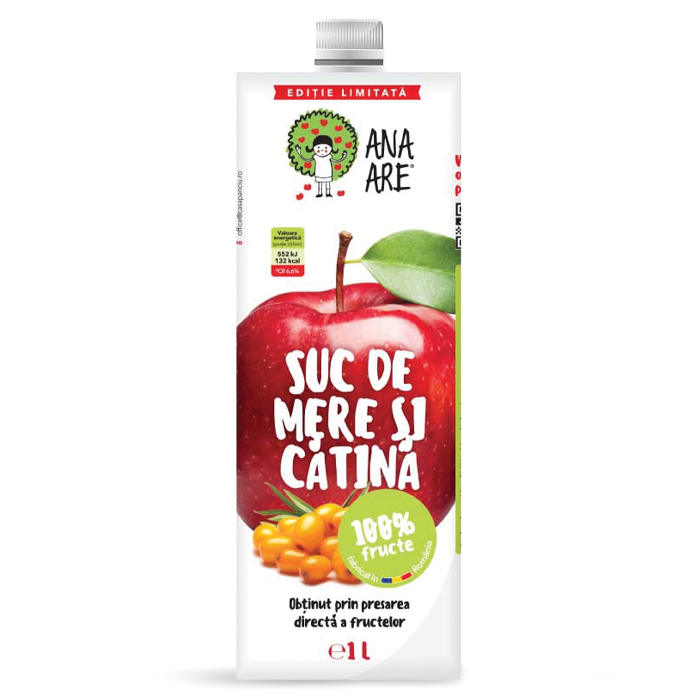Suc de mere și cătină / mere Ana Are 1L