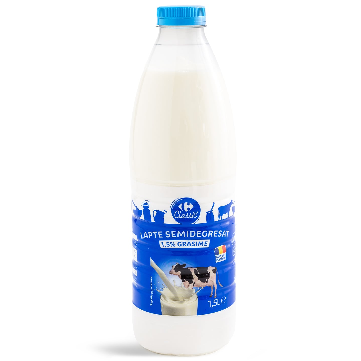 Lapte 1.5% grăsime Carrefour Classic 1.5L
