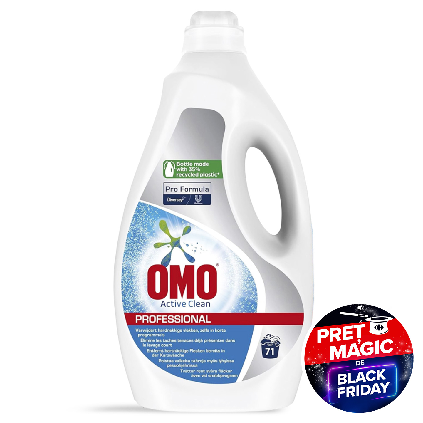 Detergent lichid Omo Professional Active Clean 5L, 71 spălări