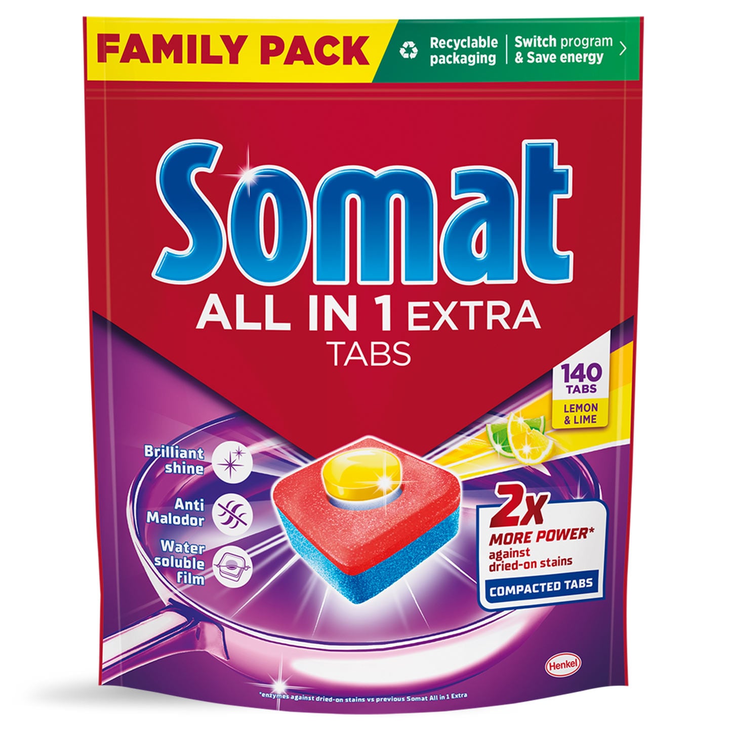 Detergent capsule pentru mașina de spălat vase Somat All in One Extra, 115 spălări