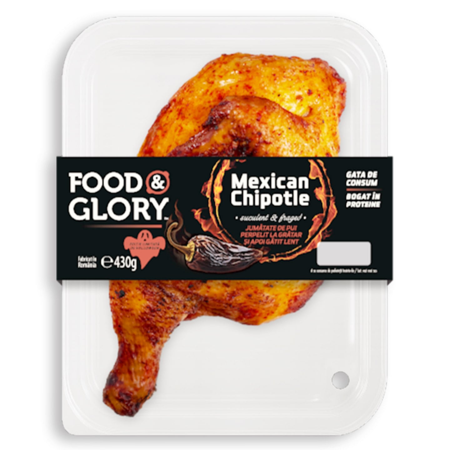 Pui gătit lent Mexican chipotle, Food & Glory 430g
