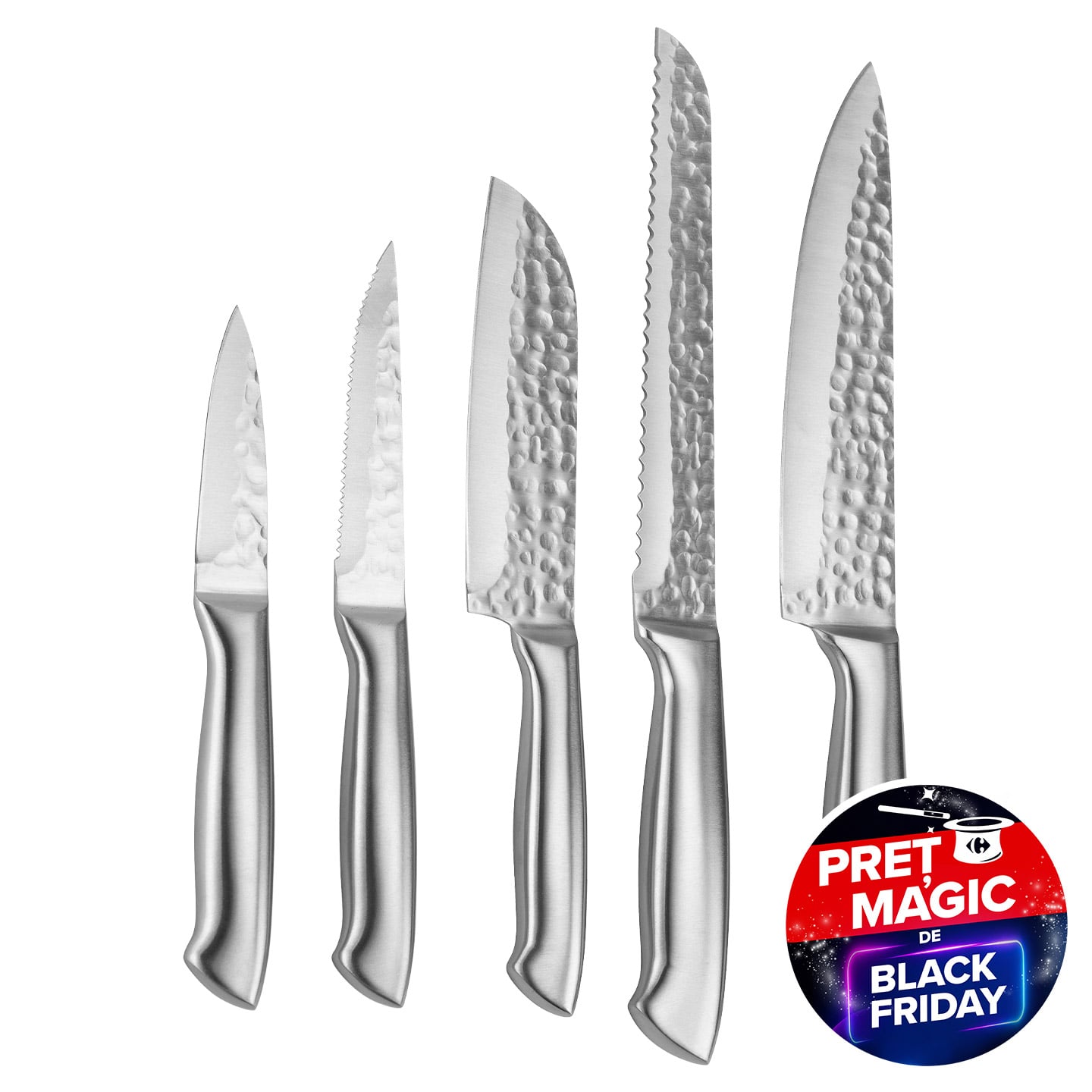 Set x 5 cuțite inox, Carrefour Home