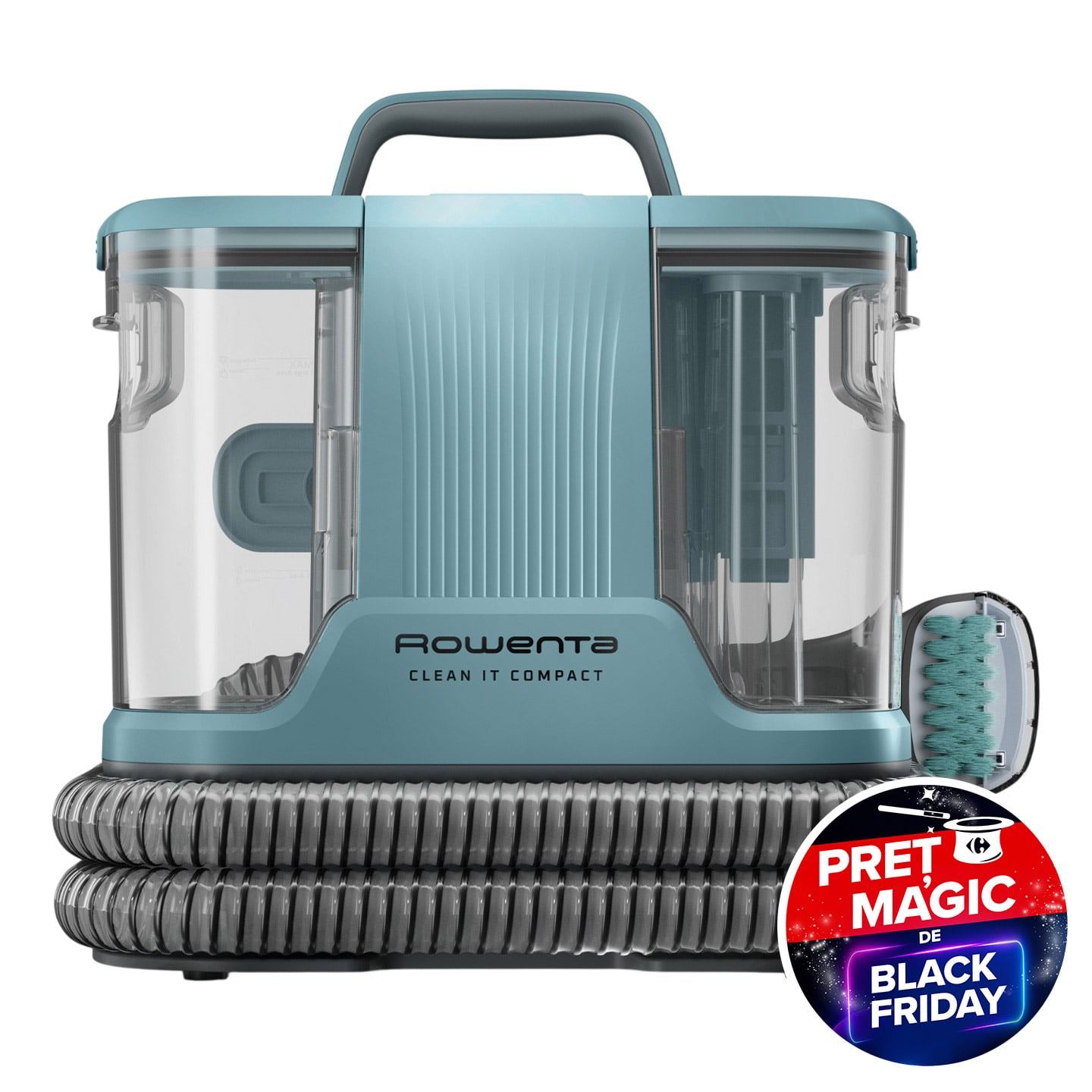 Aspirator cu spălare Rowenta Clean IT IN3021F0, 400W, rezervor apă și detergent 1.4L, rezervor apă murdară 0.85L, accesorii 