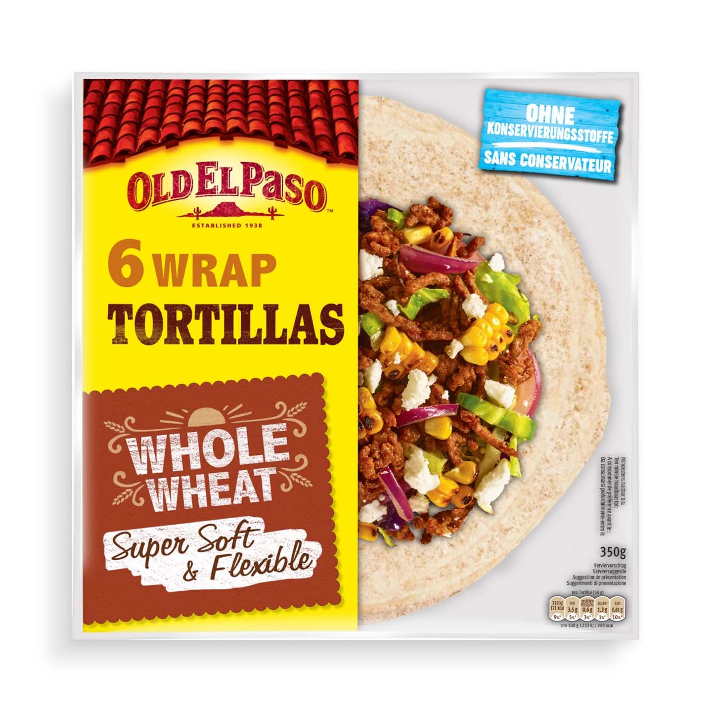 Tortillas din faină integrală Old El Paso 350g