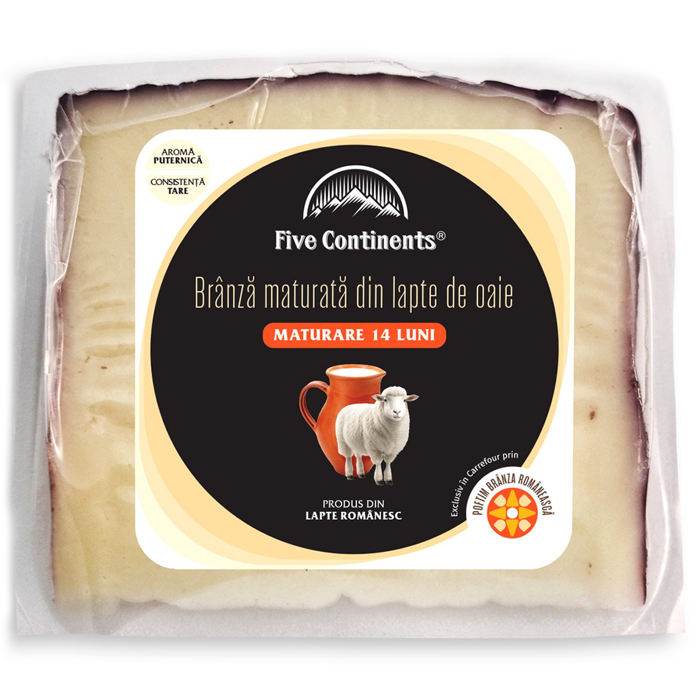 Brânză de oaie maturată 14 luni Five Continents per 100g