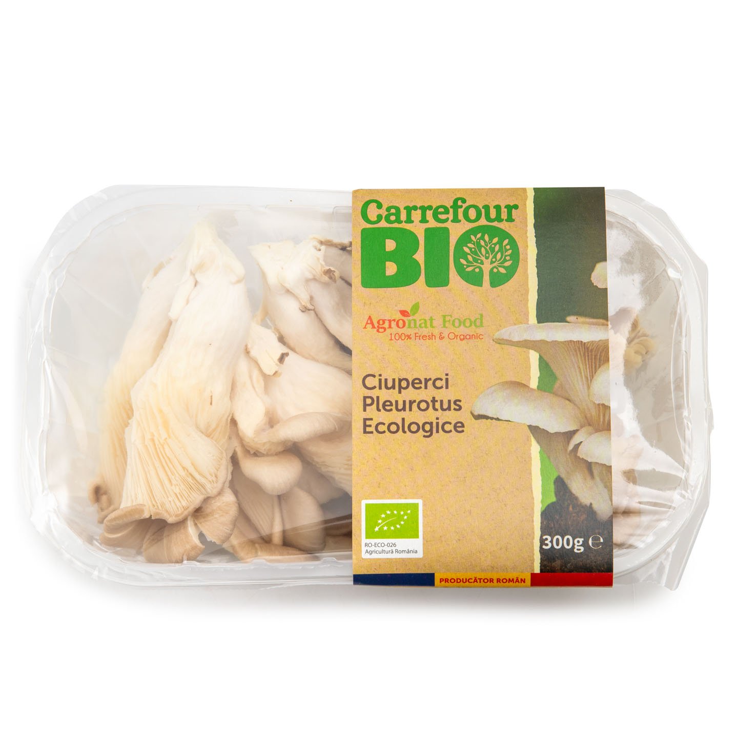 Ciuperci Pleurotus Carrefour Bio 300g, calitatea I