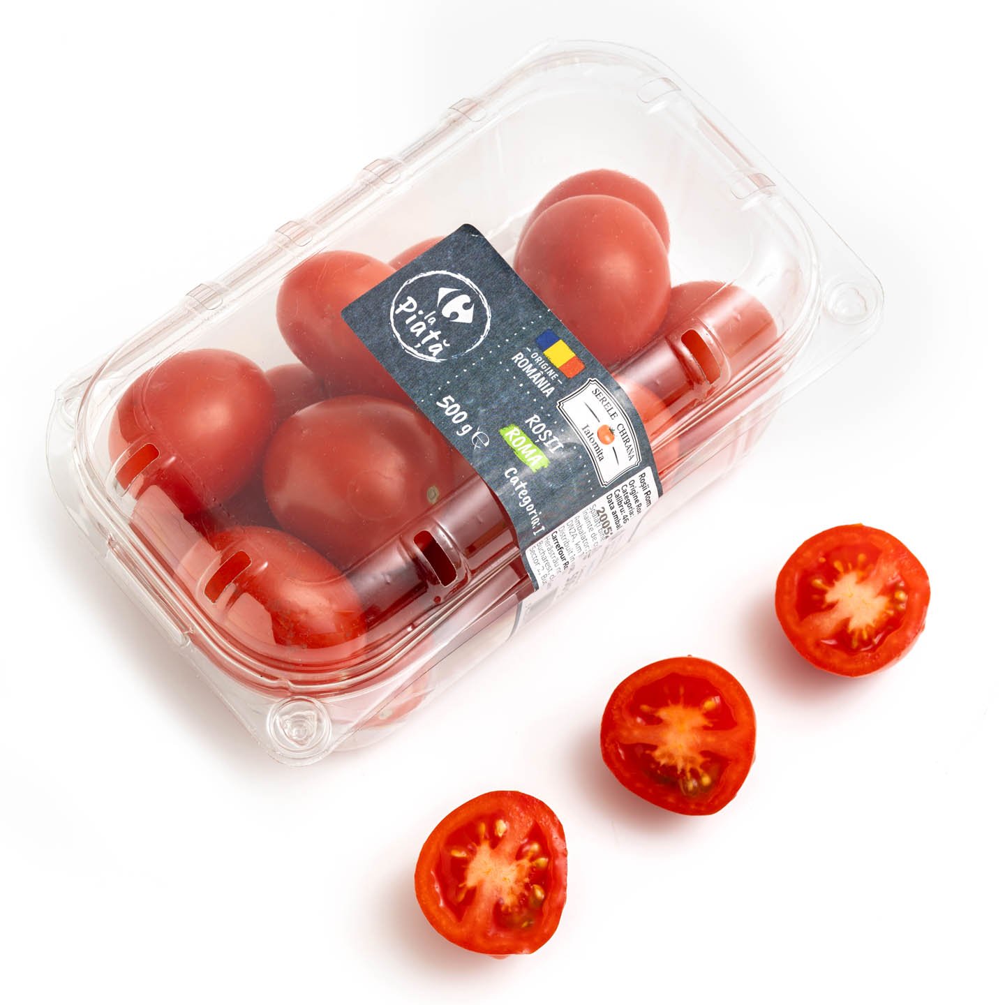 Roșii Roma Carrefour La Piață 300g, calitatea I, calibru 40mm+