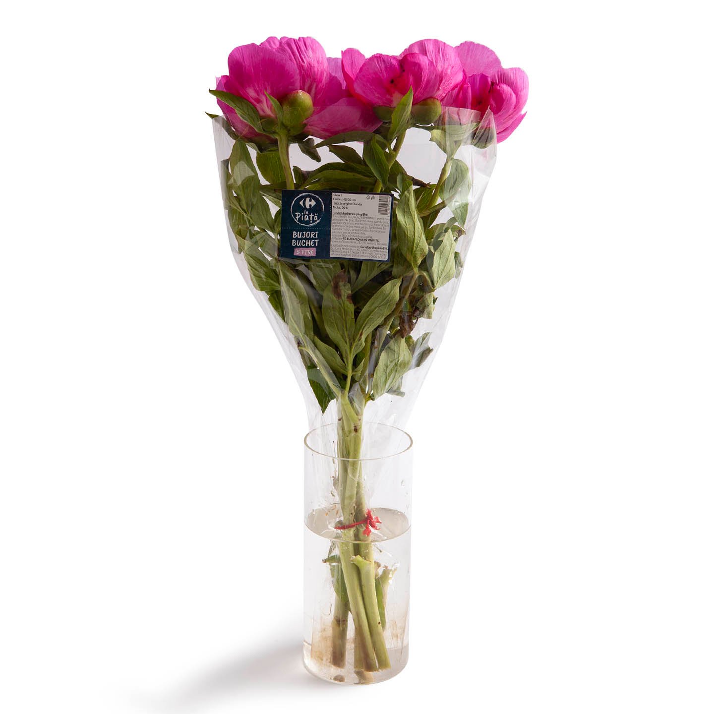 Buchet de bujori Carrefour La Piață 5 fire, calitatea I