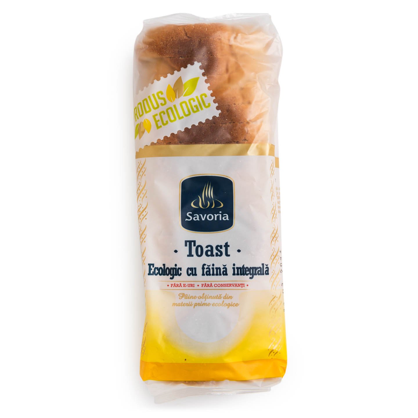 Toast ecologic cu făină integrală Savoria 500g