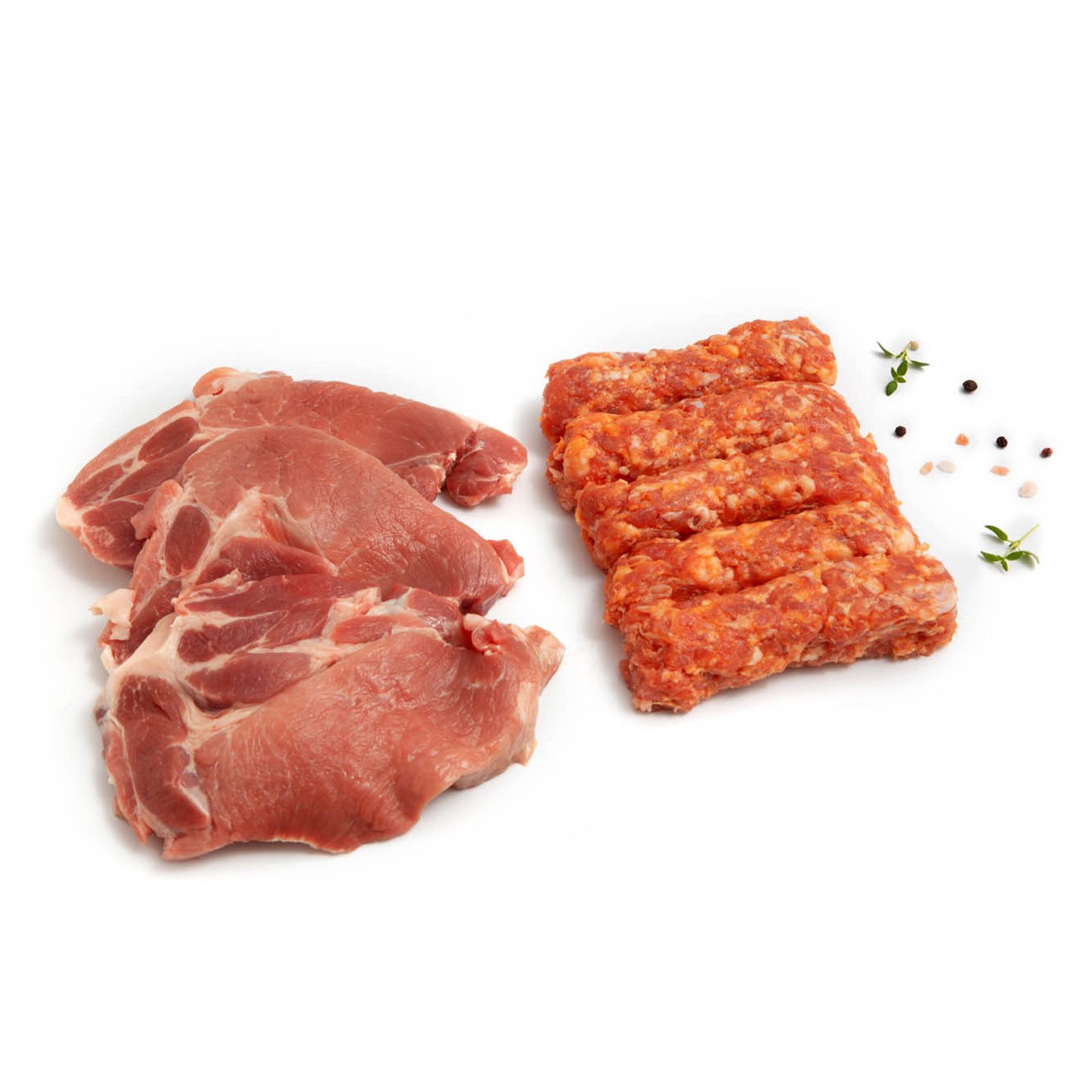 Mix pentru grătar - Ceafă de porc fară os și mici Carrefour La Piață per 100g