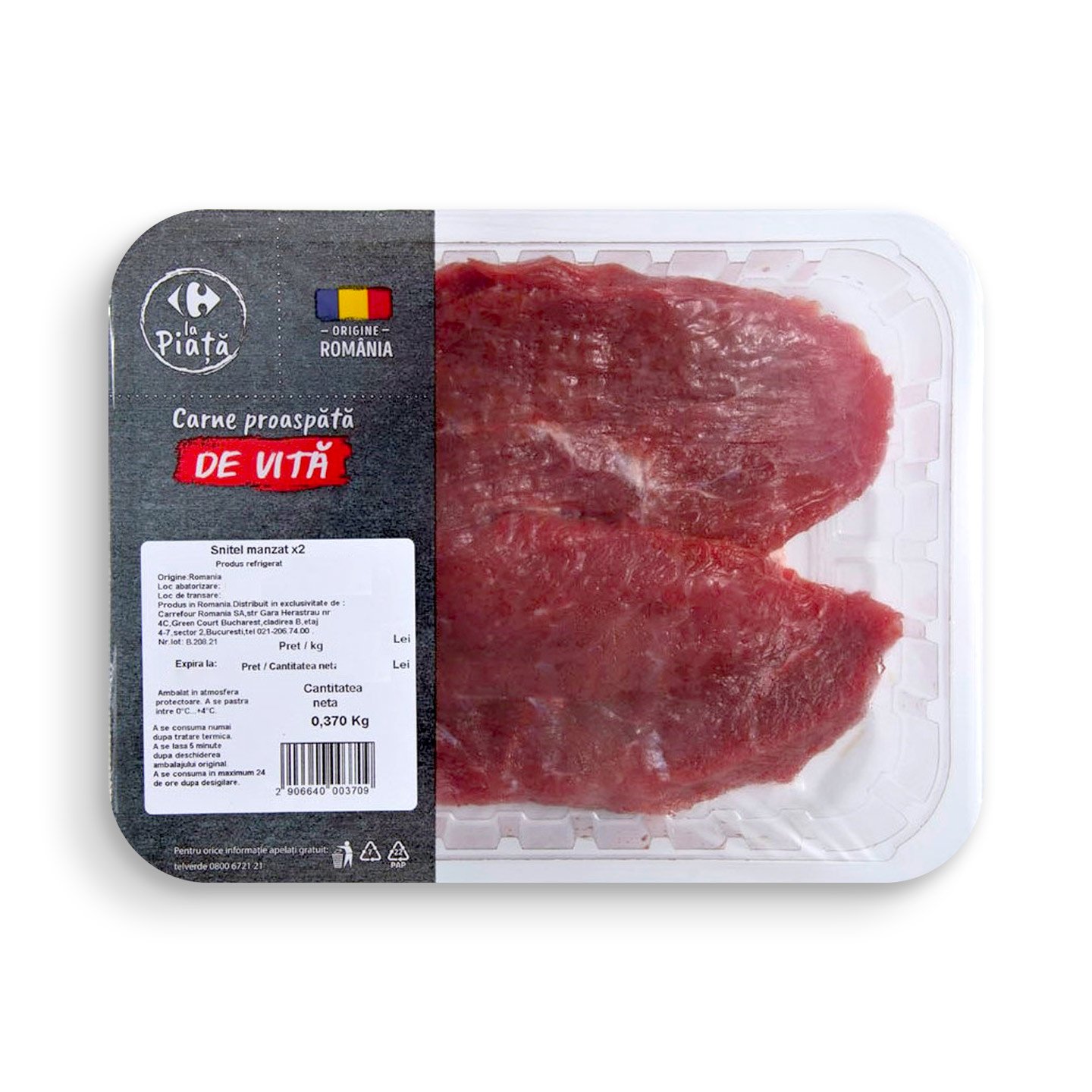 Șnitel de mânzat Carrefour La Piață per 100g