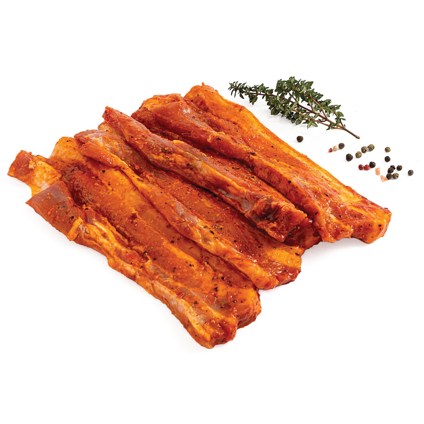 Piept de porc cu os, marinat per 100 g